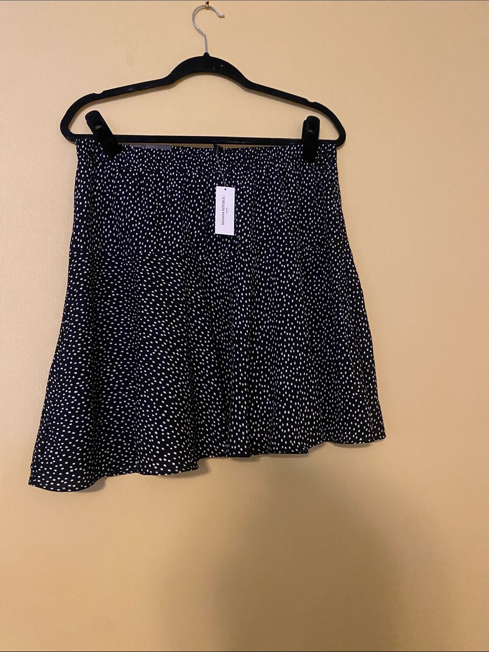Banana Republic Factory Black and White Polka Dot Skater Skirt